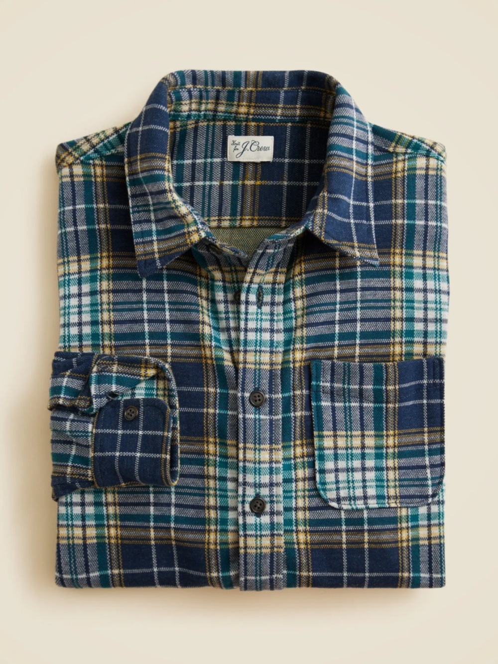 J. Crew Lightweight Seaboard soft-knit shirt in John Navy Green | men’s XL